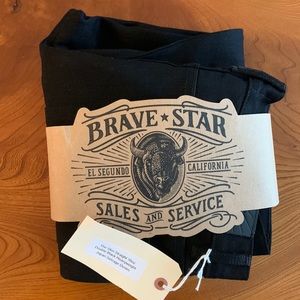 The Slim Straight 16 oz Double Black Heavyweight Japan Selvage Denim. 34W X 36L